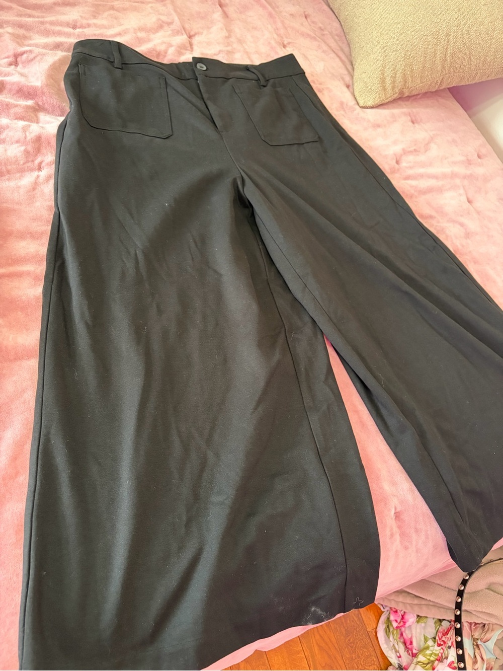 torrid Black Wide-Leg High-Rise Pants
